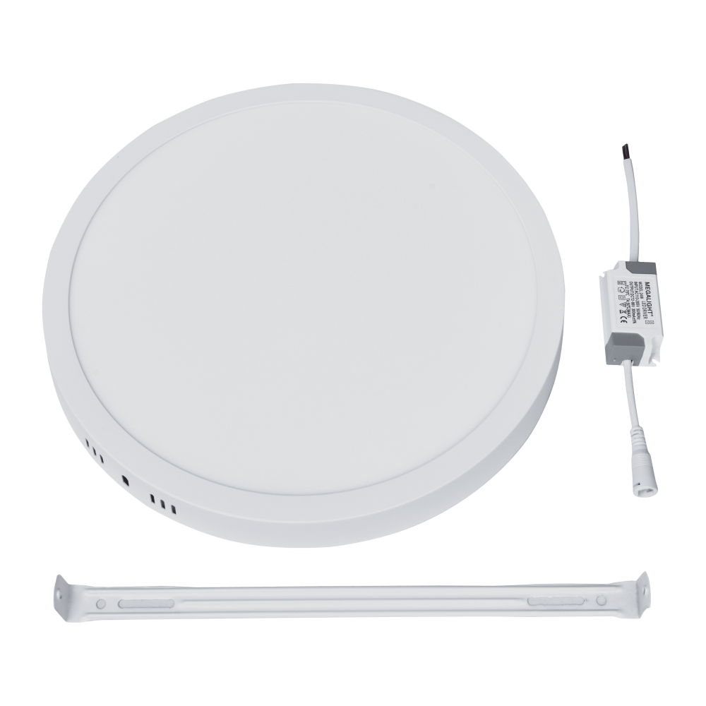 Світлодіодний накладний круглий світильник MEGALIGHT 24Вт 4000К (Д=300мм) (ROUND-O-24/840)